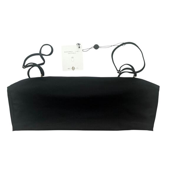 NWT Skatie Annie Swim Bikini Top M Black Removable Adjustable Straps USA - Picture 5 of 5